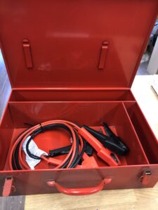 NEW PRAMAC 160AMP COPPER BOOSTER CABLE IN METAL CASE